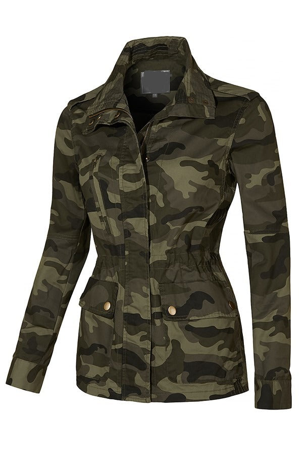 Camo drawstring hotsell jacket