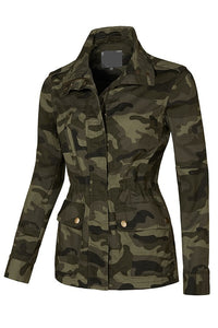 CAMO DRAWSTRING JACKET