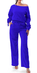 Load image into Gallery viewer, OFF SHOULDER JOGGER SET - CURVY CUTIE
