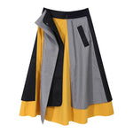Load image into Gallery viewer, PLEATED COLOR BLOCK SKIRT
