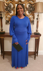 Load image into Gallery viewer, WONDER WOMAN DRESS - ROYAL BLUE
