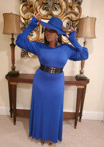 Load image into Gallery viewer, WONDER WOMAN DRESS - ROYAL BLUE
