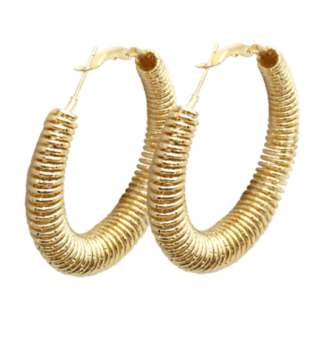 LOOP WITH A TWIST EARRINGS- GOLD