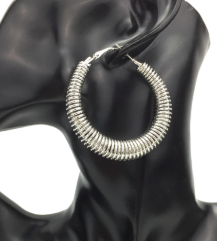 LOOP WITH A TWIST EARRINGS- SILVER