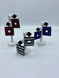 SQUARE STRIPE EARRINGS