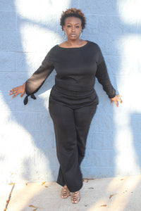 OFF SHOULDER JOGGER SET - CURVY CUTIE