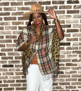 FEDORA LEPOARD BAND HAT - CAMEL
