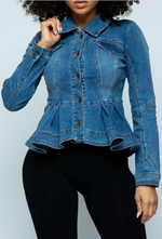 Load image into Gallery viewer, FLARE ME UP WITH PEPLUM JACKET
